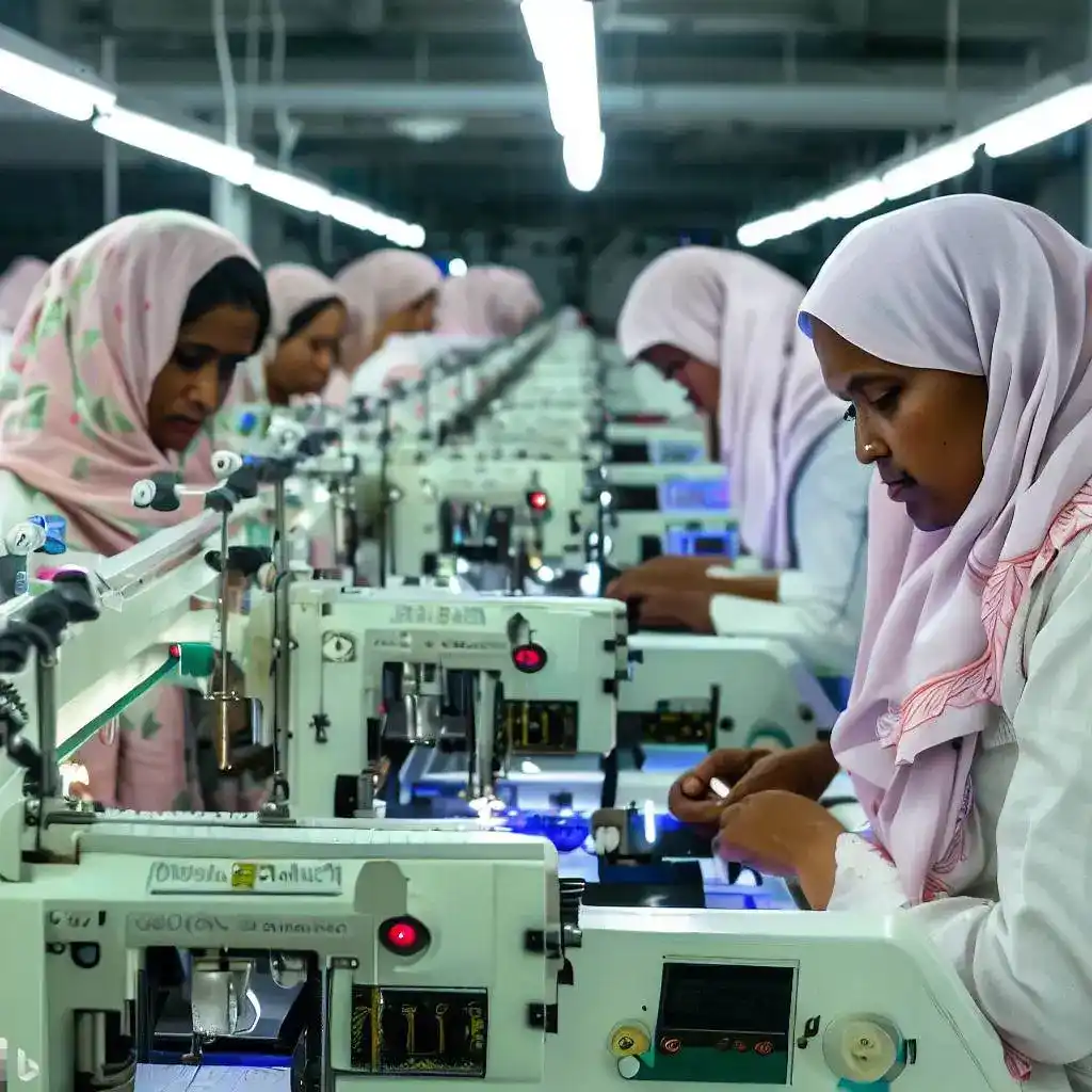 Womens Working in apparel industry